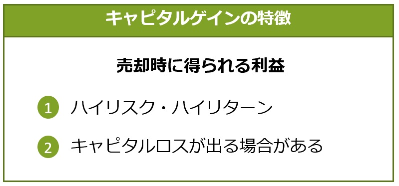 キャピタルゲインの特徴