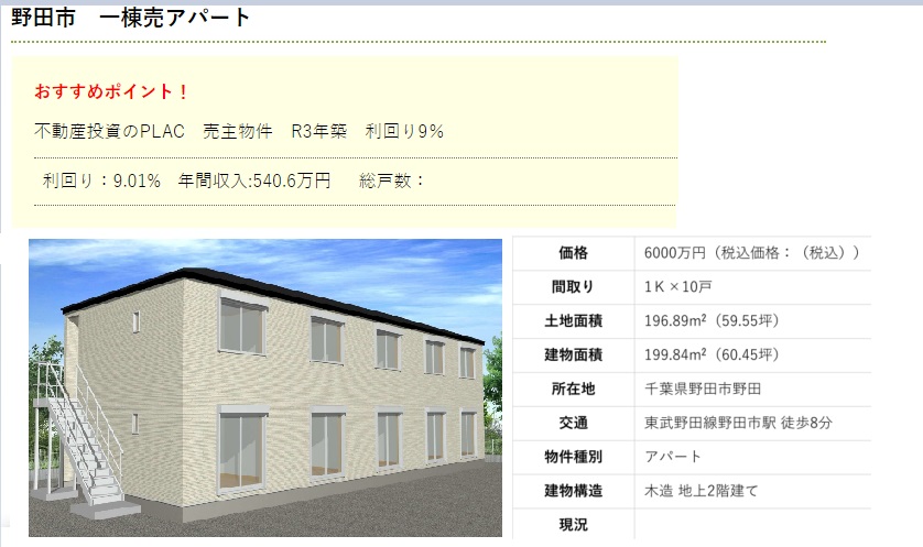 野田市アパート