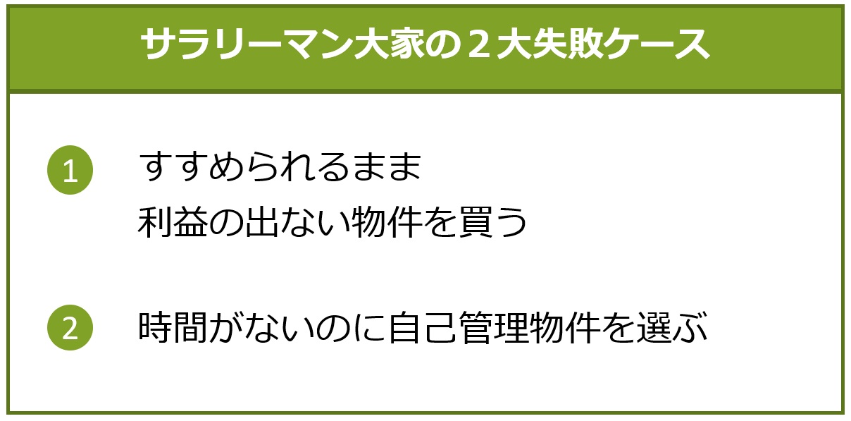 サラリーマン大家の失敗事例