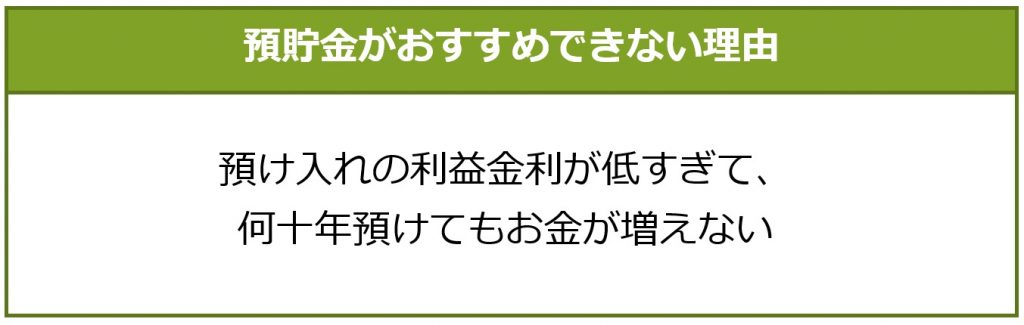 預貯金がおすすめできない理由